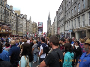 THis starts at about 9:30 am and goes until 1 or 2 am with crowds like this through out Edinburgh!